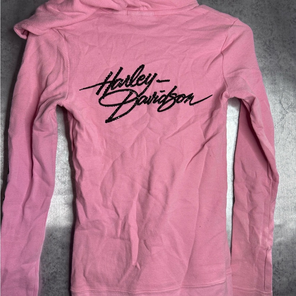 Harley Davidson women’s pink Long Sleeve Shirt. XS see description - Picture 5 of 7